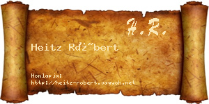Heitz Róbert névjegykártya