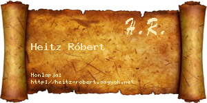 Heitz Róbert névjegykártya